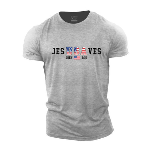Men's Jesus Saves Cotton T-Shirt